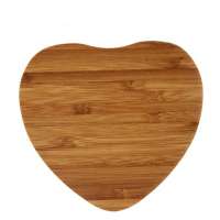 Bamboo electronics wood heart shaped 5W 10W mobile stand qi wireless charger pad