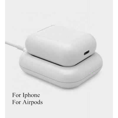 2IN1 Environment Friendly 7.5W Wireless Station For airpods 2 pro Iphone Fast Charging 3W Wireless Charger For Airpods